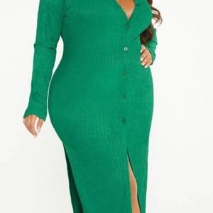 Long Green Bodycon Dress
